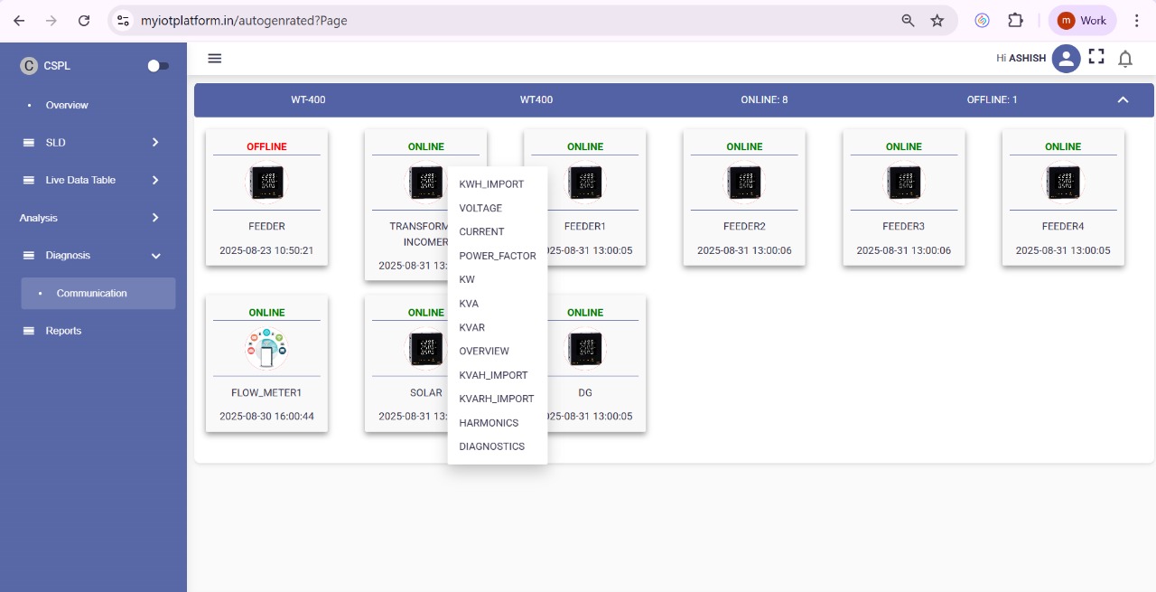 Cold Storage Dashboard