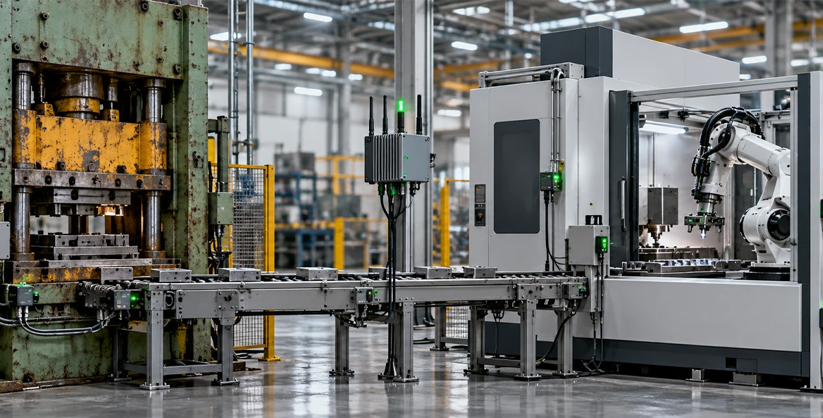 Mix of old and new machines on the same production line