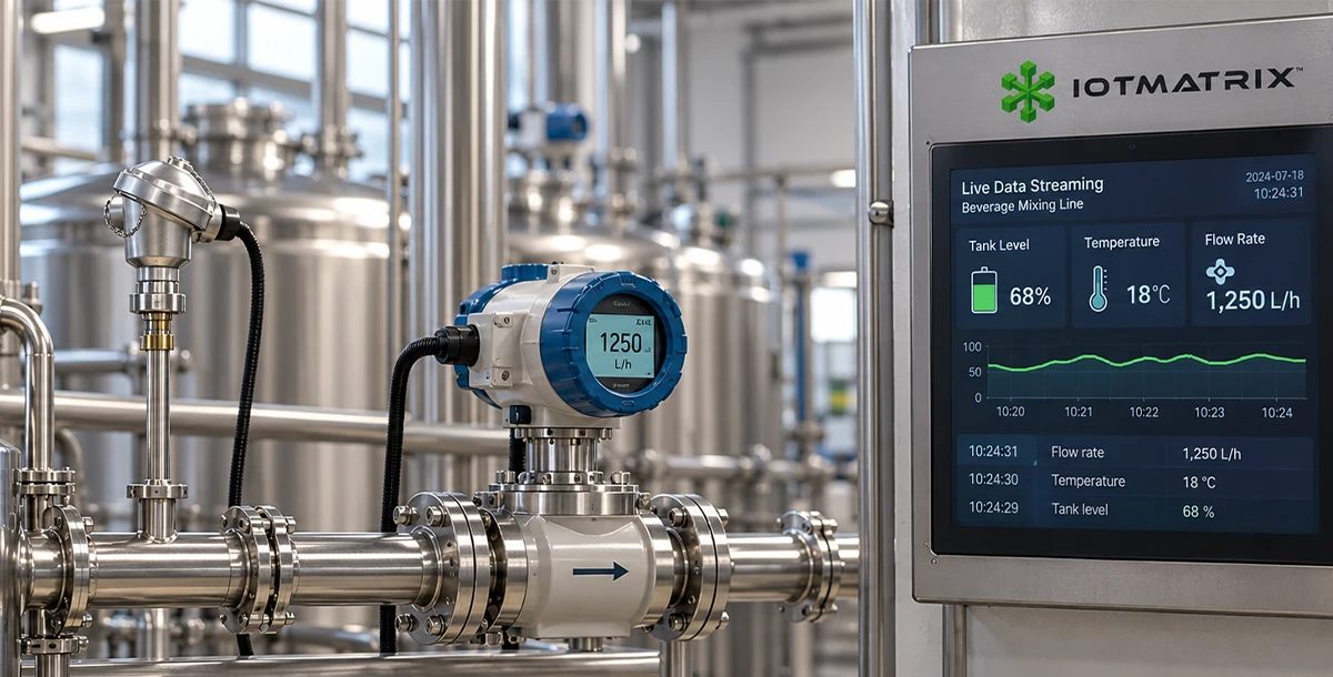 Live data streaming
for food and beverages plants and indutries.